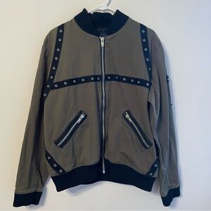 Vintage Tripp Man NYC Men's Olive Green Punk Grunge Zip Up Jacket Size L